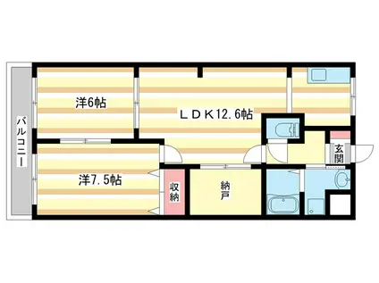 アベニール(2SLDK/2階)の間取り写真