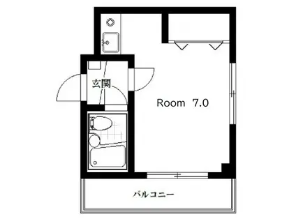 アネックス大舘(ワンルーム/2階)の間取り写真
