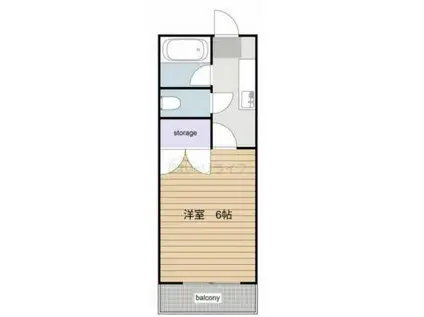 清水マンション(1K/2階)の間取り写真