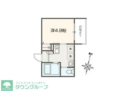 MELLAS大泉学園(1K/3階)の間取り写真