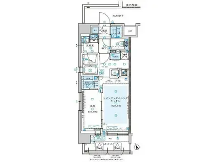 サンクレイドル川口並木(1LDK/7階)の間取り写真