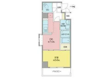 サウス VALLEY(1DK/2階)の間取り写真