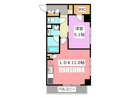 MYRIA RESIDENCE KOMAGOME(1LDK/4階)の間取り写真