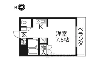 メゾンドゼフィール(1K/1階)の間取り写真