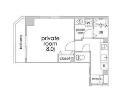 VILLE信濃町(1K/6階)の間取り写真