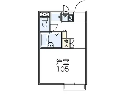 レオパレス三矢小台2000(1K/1階)の間取り写真