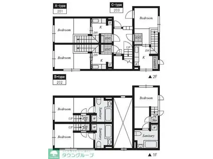 プラチナコート自由が丘RESIDENCE(2DK/B1階)の間取り写真