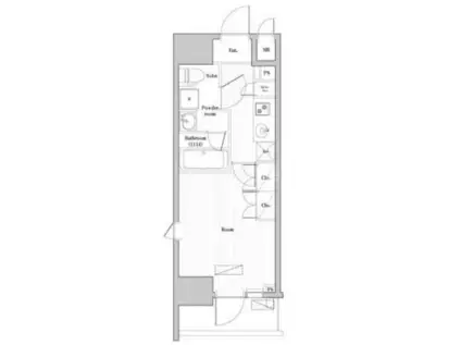 アークマーク大森町アジールコート(1K/2階)の間取り写真