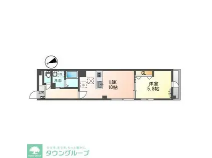 グリシーヌ(1LDK/2階)の間取り写真