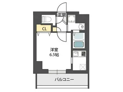 THE KSVILLE(1K/2階)の間取り写真