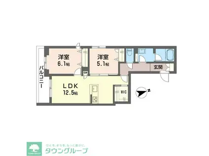 ルリアン(2LDK/3階)の間取り写真