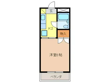 リズ スクエア 北棟(1K/3階)の間取り写真