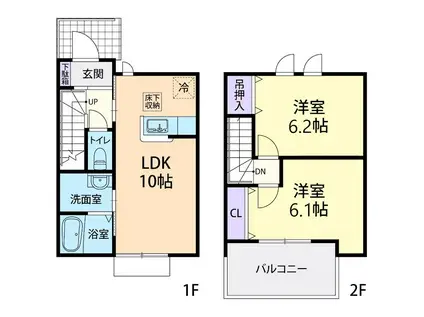 フォレスタ 鴻巣 A(2LDK/1階)の間取り写真