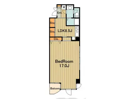 クレスコ相模原(1LDK/5階)の間取り写真