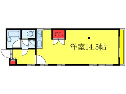 R-13033(ワンルーム/2階)の間取り写真