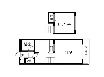 第7AMS円山(1LDK/4階)の間取り写真