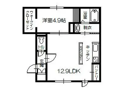 NORFINO LASOIE (1LDK/2階)の間取り写真