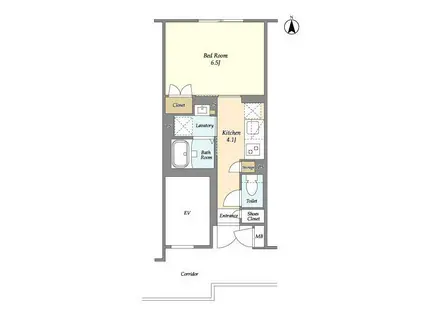 ラクラス中野南台(1K/3階)の間取り写真