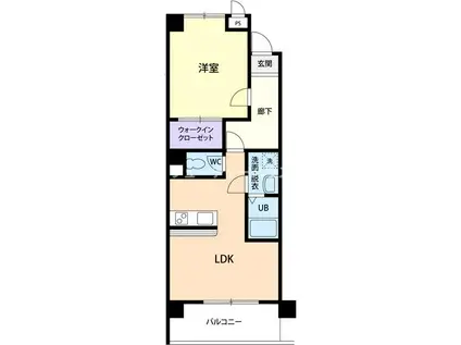 プライム ヒルズ(1LDK/4階)の間取り写真