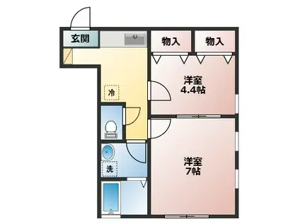 リサクセス(2DK/2階)の間取り写真