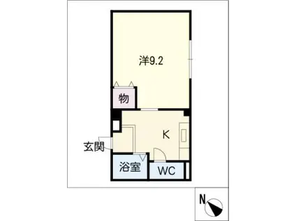 RESIDENCE WITH MY GARAGE(1K/2階)の間取り写真