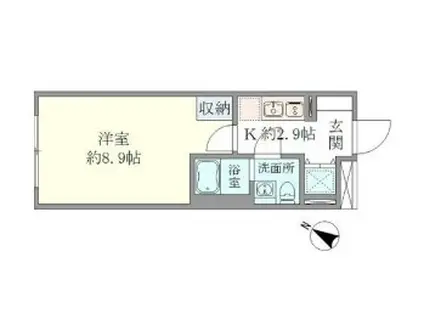 HTピア赤坂(1K/2階)の間取り写真