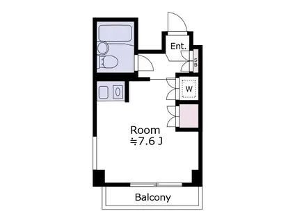 エトワール吉田(ワンルーム/2階)の間取り写真