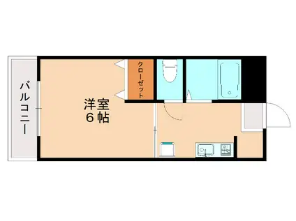 ネフェール宗像II(1K/4階)の間取り写真