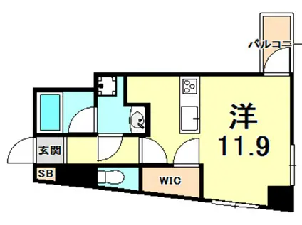 GRANDI京都(ワンルーム/6階)の間取り写真