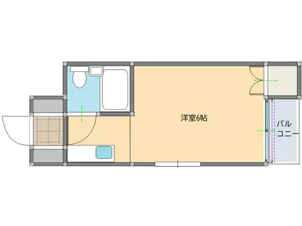 BEE2ハイツ(1K/3階)の間取り写真