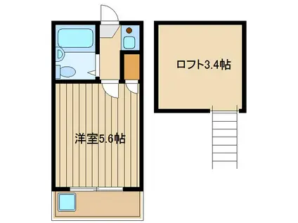 クラウンパレス大泉学園(1K/1階)の間取り写真