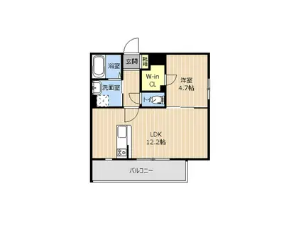 LIBTH本荘(1LDK/5階)の間取り写真