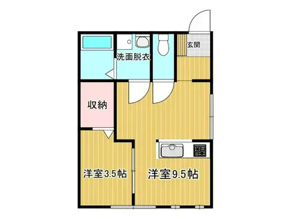 ADVANCEII(1LDK/2階)の間取り写真