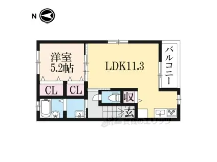 DEFT4(1LDK/2階)の間取り写真