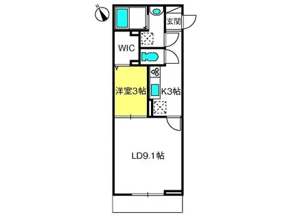 グラセフル(2K/2階)の間取り写真