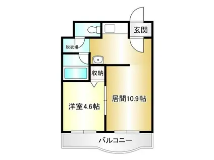 エクセルバード(1DK/3階)の間取り写真