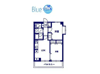 コムズ・ワン(2LDK/2階)の間取り写真