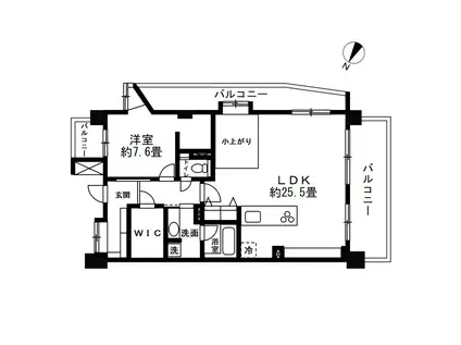 フォルム上用賀馬事公苑(1LDK/3階)の間取り写真