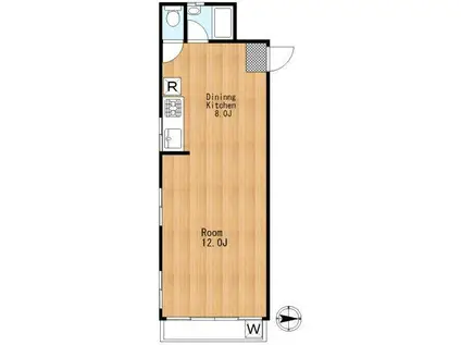 富士マンション(ワンルーム/4階)の間取り写真