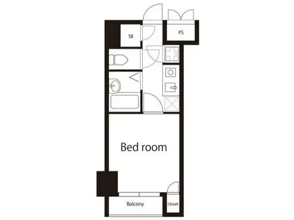 スカイコート日本橋第5(1K/10階)の間取り写真