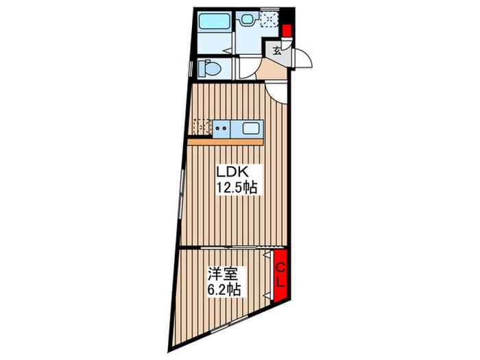 KAレジデンス上石神井(1LDK/2階)の間取り写真