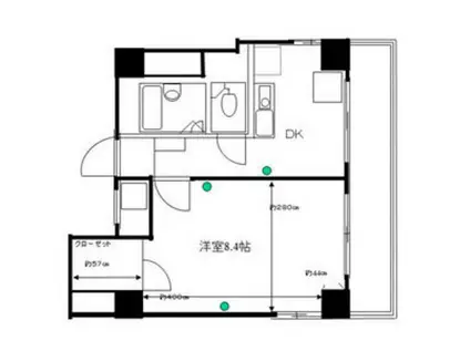 AMOUR名駅(1K/3階)の間取り写真