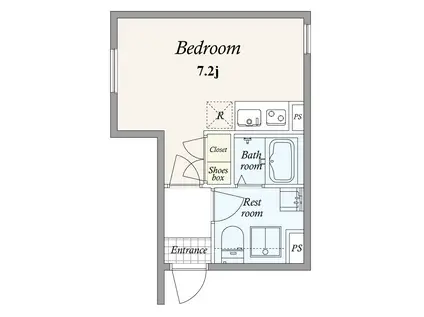 GRAN PASEO島津山イースト(ワンルーム/1階)の間取り写真