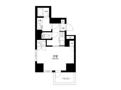 フレールK&Y(1K/3階)の間取り写真