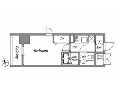 コーバル東新宿(1K/4階)の間取り写真