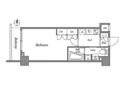 MFPRコート菊川(1K/5階)の間取り写真