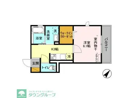 DIARESTO(1K/2階)の間取り写真