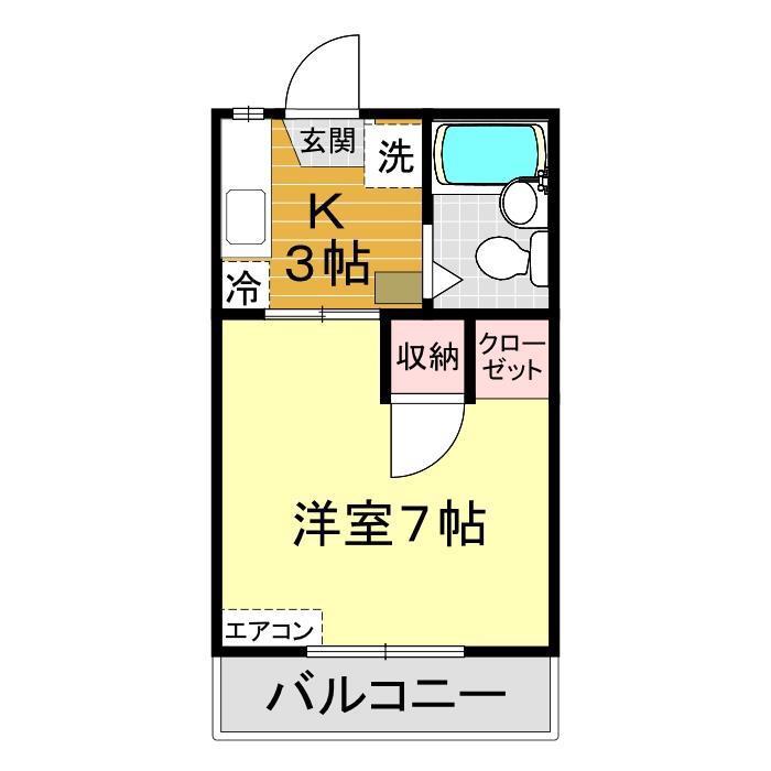 センチュリー(1K/2階)の間取り写真