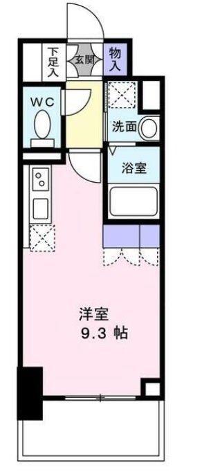 渡幸ベルメゾン五橋(ワンルーム/8階)の間取り写真