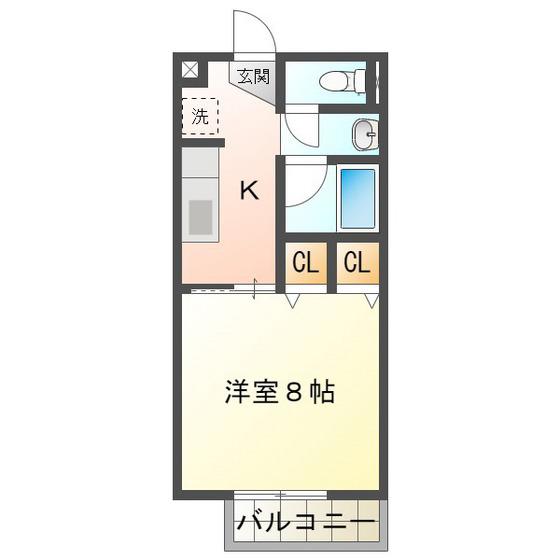 エクセレンス(1K/1階)の間取り写真